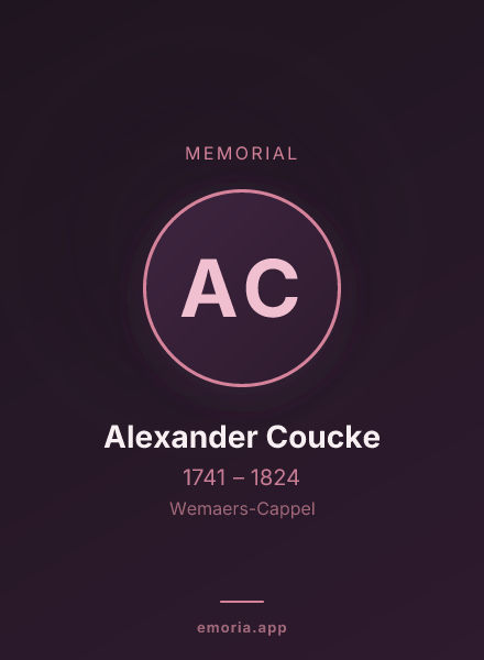 Memorial portrait of Alexander Coucke