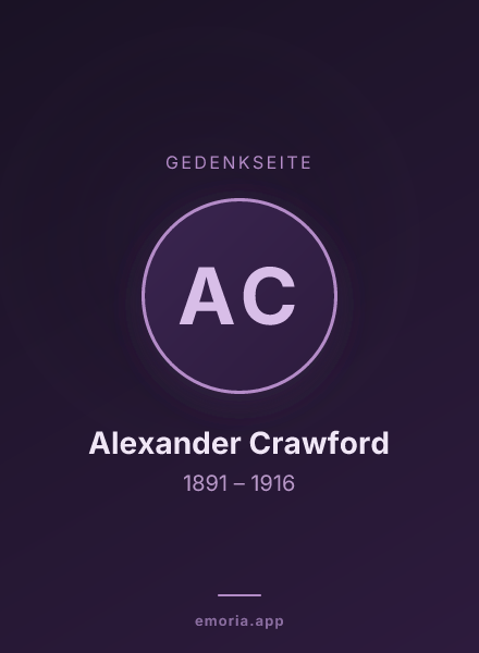 Gedenkportrait von Alexander Crawford