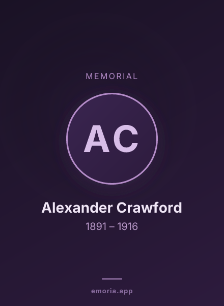 Memorial portrait of Alexander Crawford