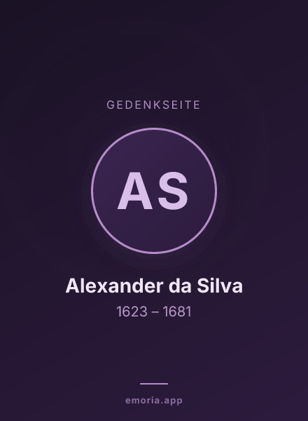 Gedenkportrait von Alexander da Silva
