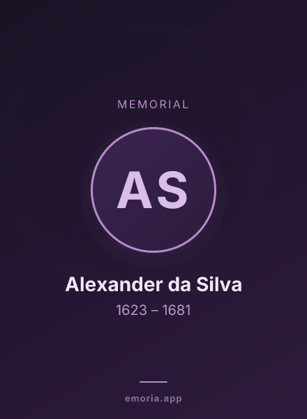 Memorial portrait of Alexander da Silva