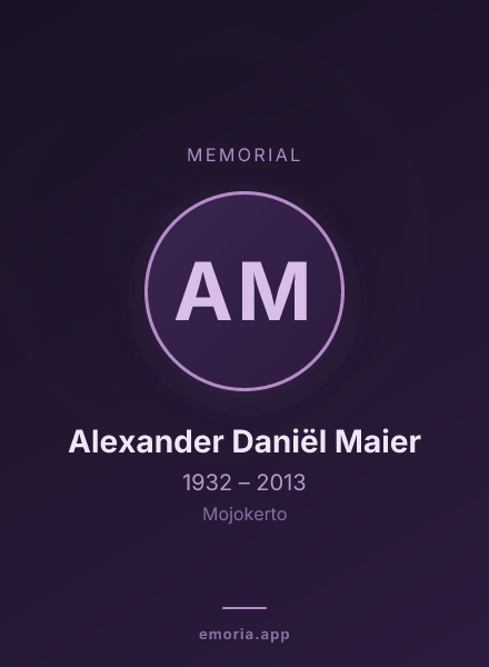 Memorial portrait of Alexander Daniël Maier