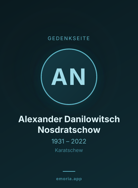 Gedenkportrait von Alexander Danilowitsch Nosdratschow