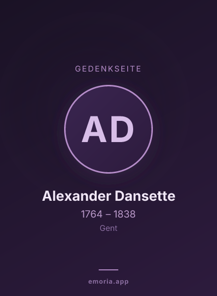 Gedenkportrait von Alexander Dansette