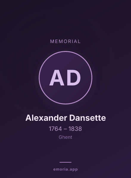Memorial portrait of Alexander Dansette
