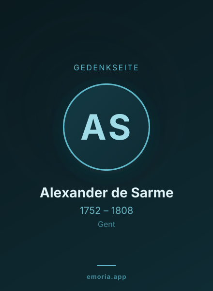 Gedenkportrait von Alexander de Sarme
