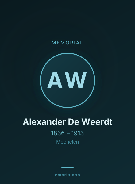 Memorial portrait of Alexander De Weerdt