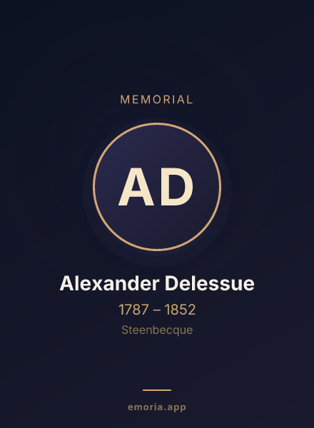 Memorial portrait of Alexander Delessue