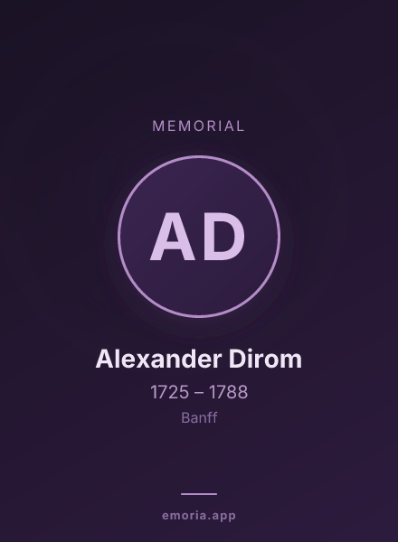 Memorial portrait of Alexander Dirom