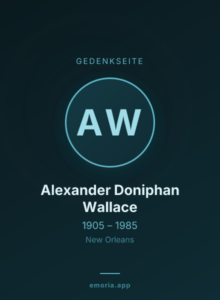 Gedenkportrait von Alexander Doniphan Wallace