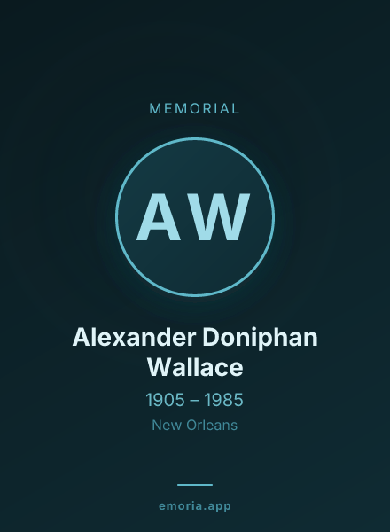 Memorial portrait of Alexander Doniphan Wallace