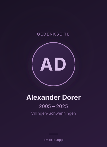 Gedenkportrait von Alexander Dorer