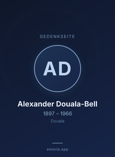 Gedenkportrait von Alexander Douala-Bell