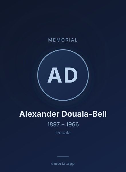 Memorial portrait of Alexander Douala-Bell