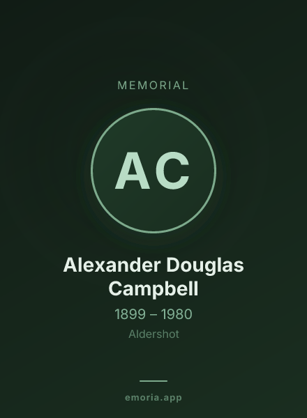Memorial portrait of Alexander Douglas Campbell