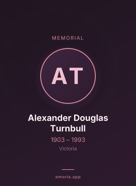 Memorial portrait of Alexander Douglas Turnbull