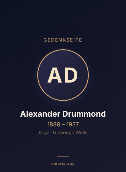 Gedenkportrait von Alexander Drummond