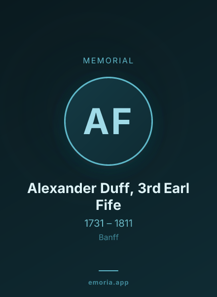 Memorial portrait of Alexander Duff, 3rd Earl Fife