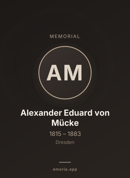 Memorial portrait of Alexander Eduard von Mücke