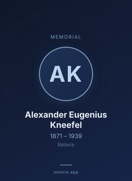 Memorial portrait of Alexander Eugenius Kneefel