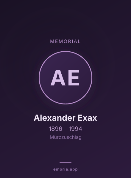 Memorial portrait of Alexander Exax