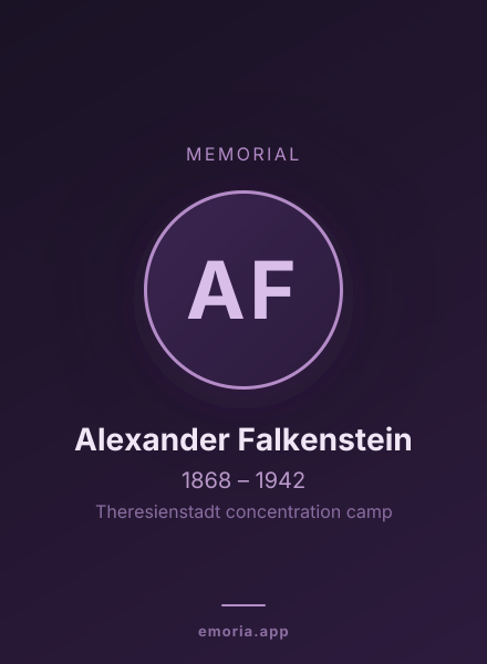 Memorial portrait of Alexander Falkenstein