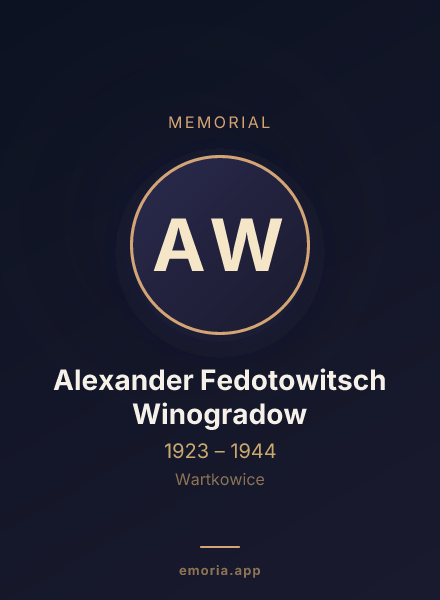 Memorial portrait of Alexander Fedotowitsch Winogradow