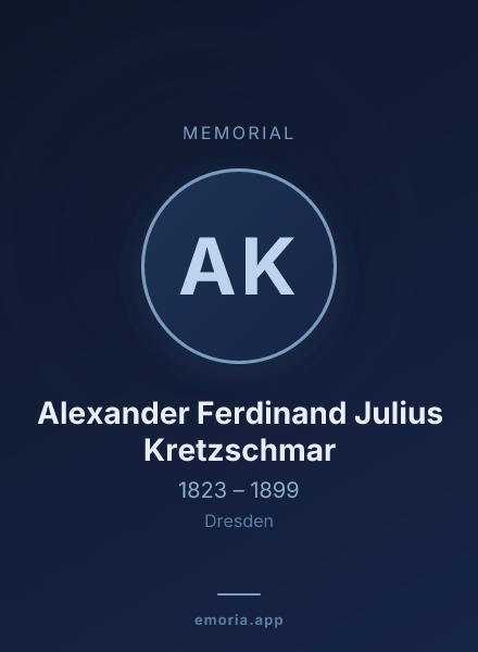 Memorial portrait of Alexander Ferdinand Julius Kretzschmar