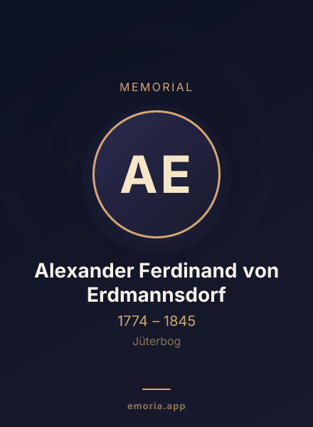 Memorial portrait of Alexander Ferdinand von Erdmannsdorf