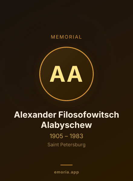 Memorial portrait of Alexander Filosofowitsch Alabyschew
