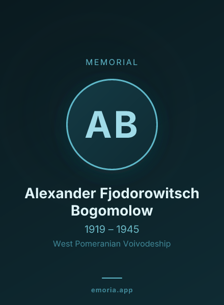 Memorial portrait of Alexander Fjodorowitsch Bogomolow