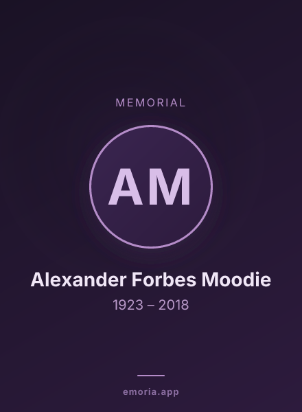 Memorial portrait of Alexander Forbes Moodie