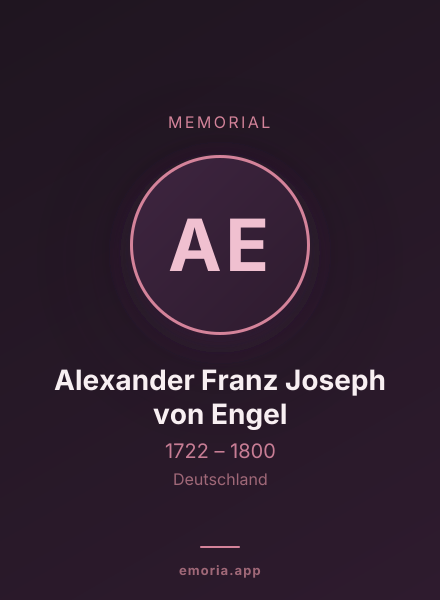 Memorial portrait of Alexander Franz Joseph von Engel