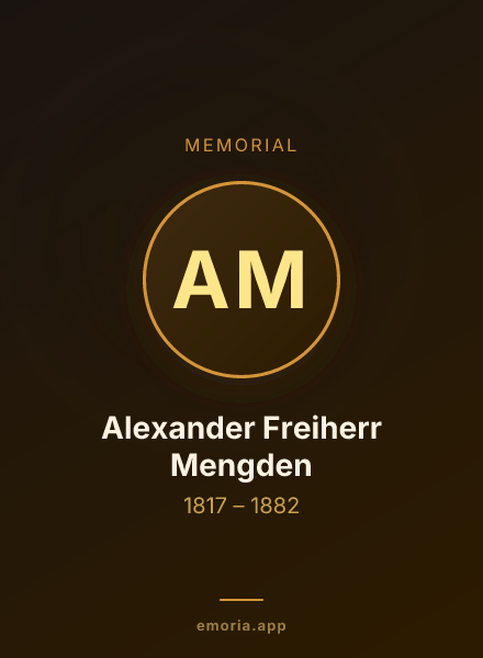 Memorial portrait of Alexander Freiherr Mengden