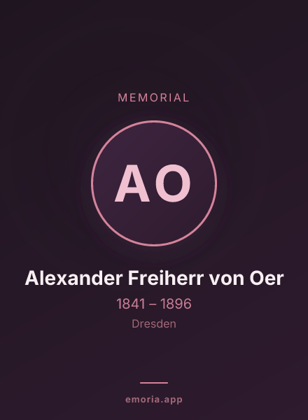 Memorial portrait of Alexander Freiherr von Oer