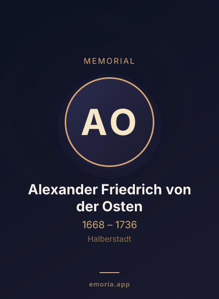 Memorial portrait of Alexander Friedrich von der Osten