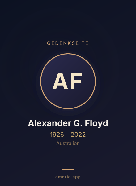 Gedenkportrait von Alexander G. Floyd
