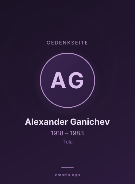 Gedenkportrait von Alexander Ganichev