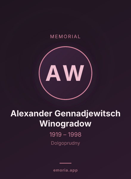 Memorial portrait of Alexander Gennadjewitsch Winogradow