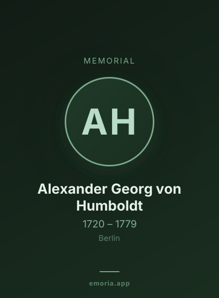 Memorial portrait of Alexander Georg von Humboldt