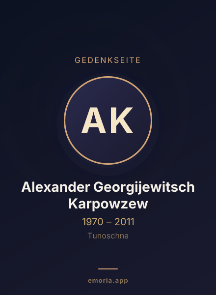 Gedenkportrait von Alexander Georgijewitsch Karpowzew