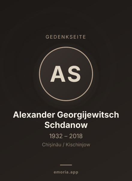 Gedenkportrait von Alexander Georgijewitsch Schdanow
