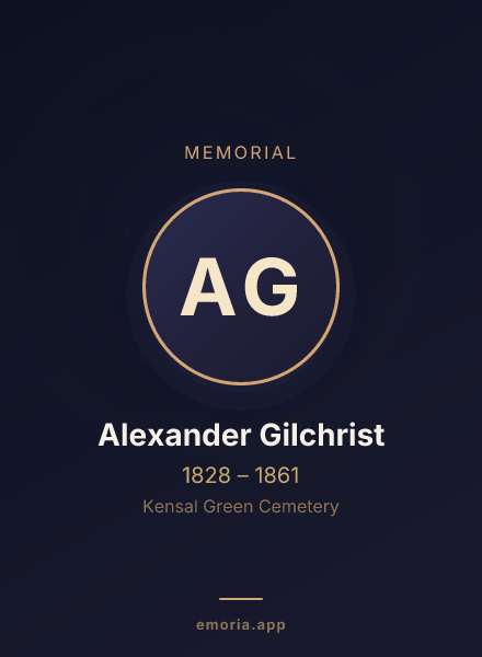 Memorial portrait of Alexander Gilchrist