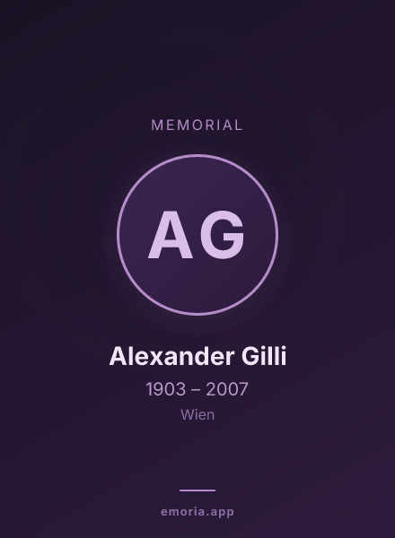 Memorial portrait of Alexander Gilli