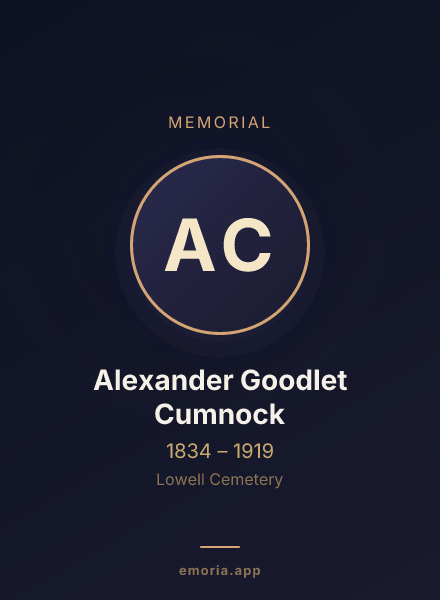 Memorial portrait of Alexander Goodlet Cumnock