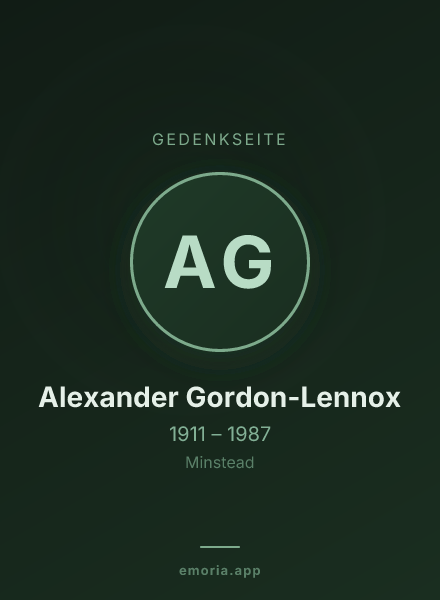 Gedenkportrait von Alexander Gordon-Lennox