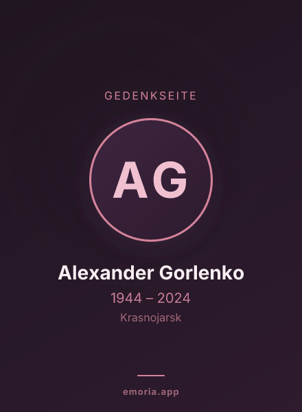 Gedenkportrait von Alexander Gorlenko