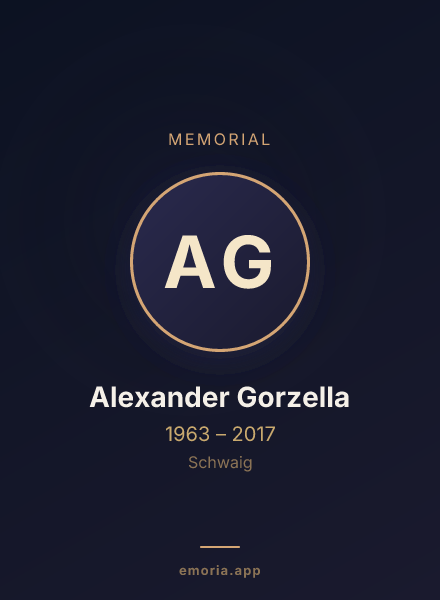 Memorial portrait of Alexander Gorzella