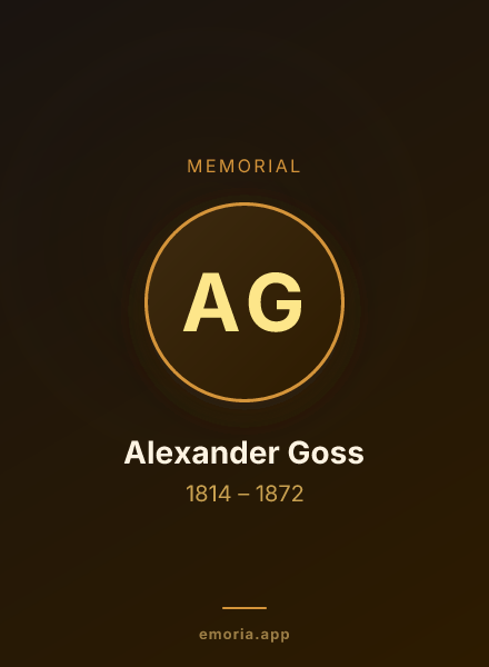 Memorial portrait of Alexander Goss