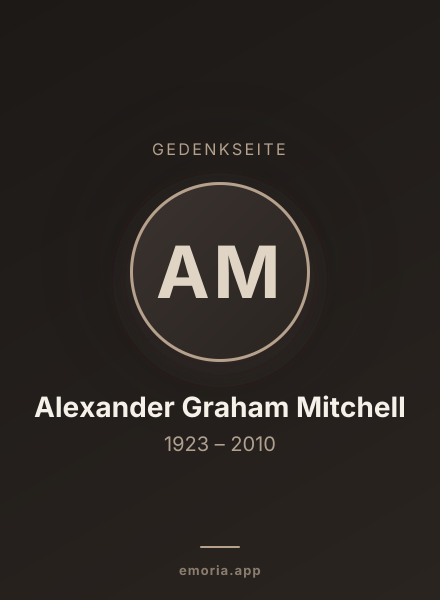 Gedenkportrait von Alexander Graham Mitchell